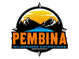 Pembina Wilderness Adventures logo design by daywalker