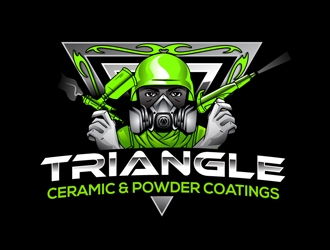 Triangle Ceramic & Powder Coatings logo design by DreamLogoDesign