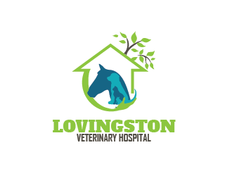 Lovingston Veterinary Hospital logo design by SiliaD