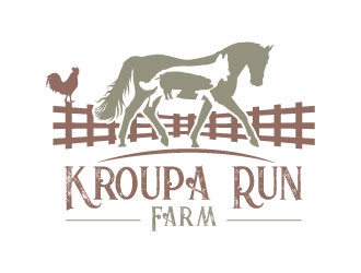 Kroupa Run Farm logo design by uttam