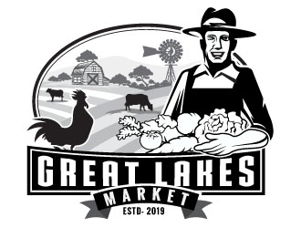 Great Lakes Market logo design by Suvendu