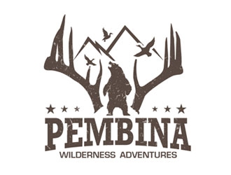 Pembina Wilderness Adventures logo design by LogoInvent