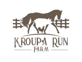 Kroupa Run Farm logo design by uttam
