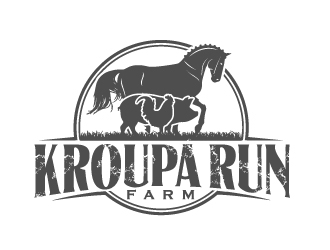 Kroupa Run Farm logo design by AamirKhan