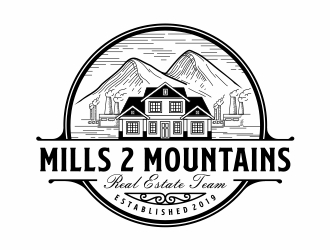 Mills 2 Mountains Real Estate Team logo design by Eko_Kurniawan
