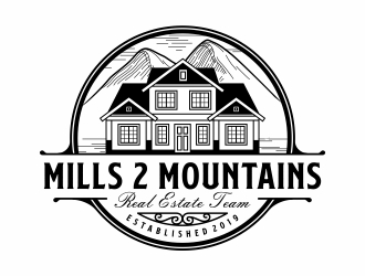 Mills 2 Mountains Real Estate Team logo design by Eko_Kurniawan