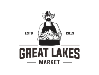 Great Lakes Market logo design by Mardhi