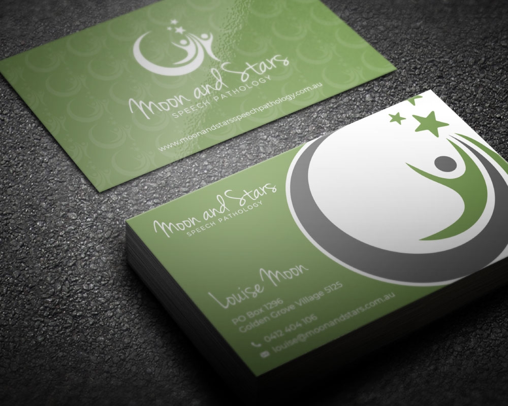 Moon and Stars Speech Pathology logo design by Boomstudioz