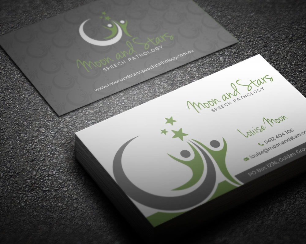 Moon and Stars Speech Pathology logo design by Boomstudioz