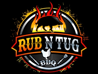 Rub N Tug BBQ logo design by uttam