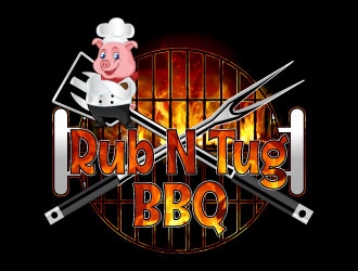 Rub N Tug BBQ logo design by AYATA