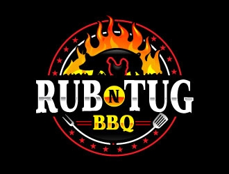 Rub N Tug BBQ logo design by Suvendu