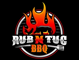 Rub N Tug BBQ logo design by Suvendu