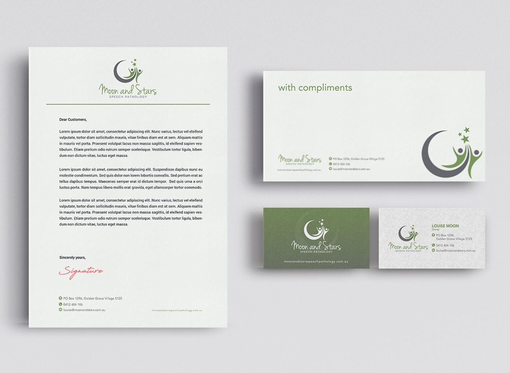 Moon and Stars Speech Pathology logo design by KHAI