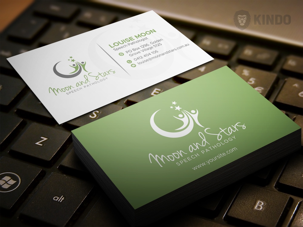 Moon and Stars Speech Pathology logo design by Kindo