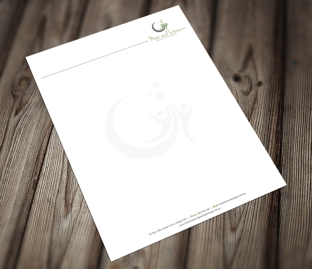 Moon and Stars Speech Pathology logo design by Kindo