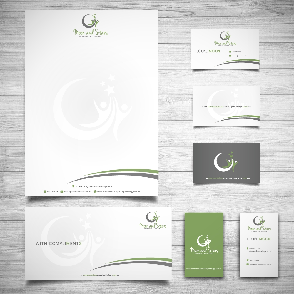 Moon and Stars Speech Pathology logo design by igor1408