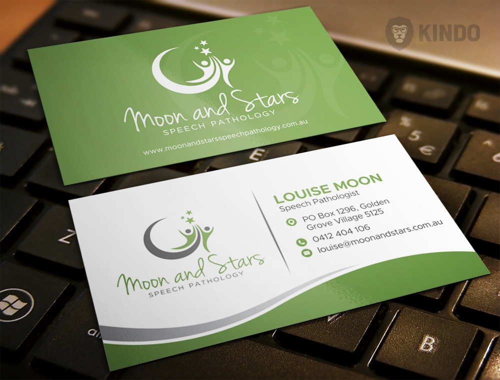 Moon and Stars Speech Pathology logo design by Kindo