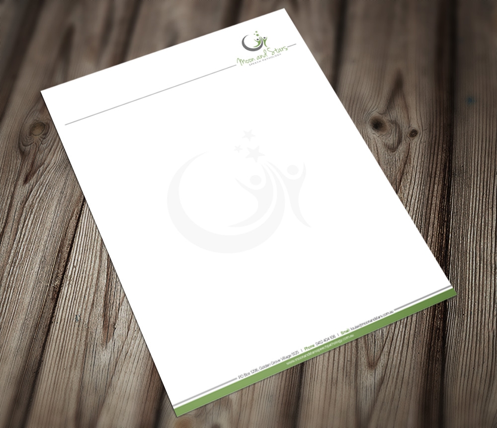 Moon and Stars Speech Pathology logo design by Kindo