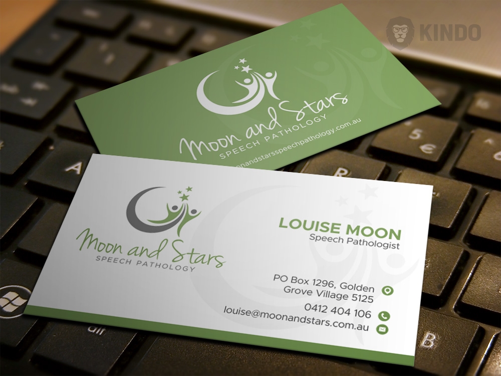 Moon and Stars Speech Pathology logo design by Kindo