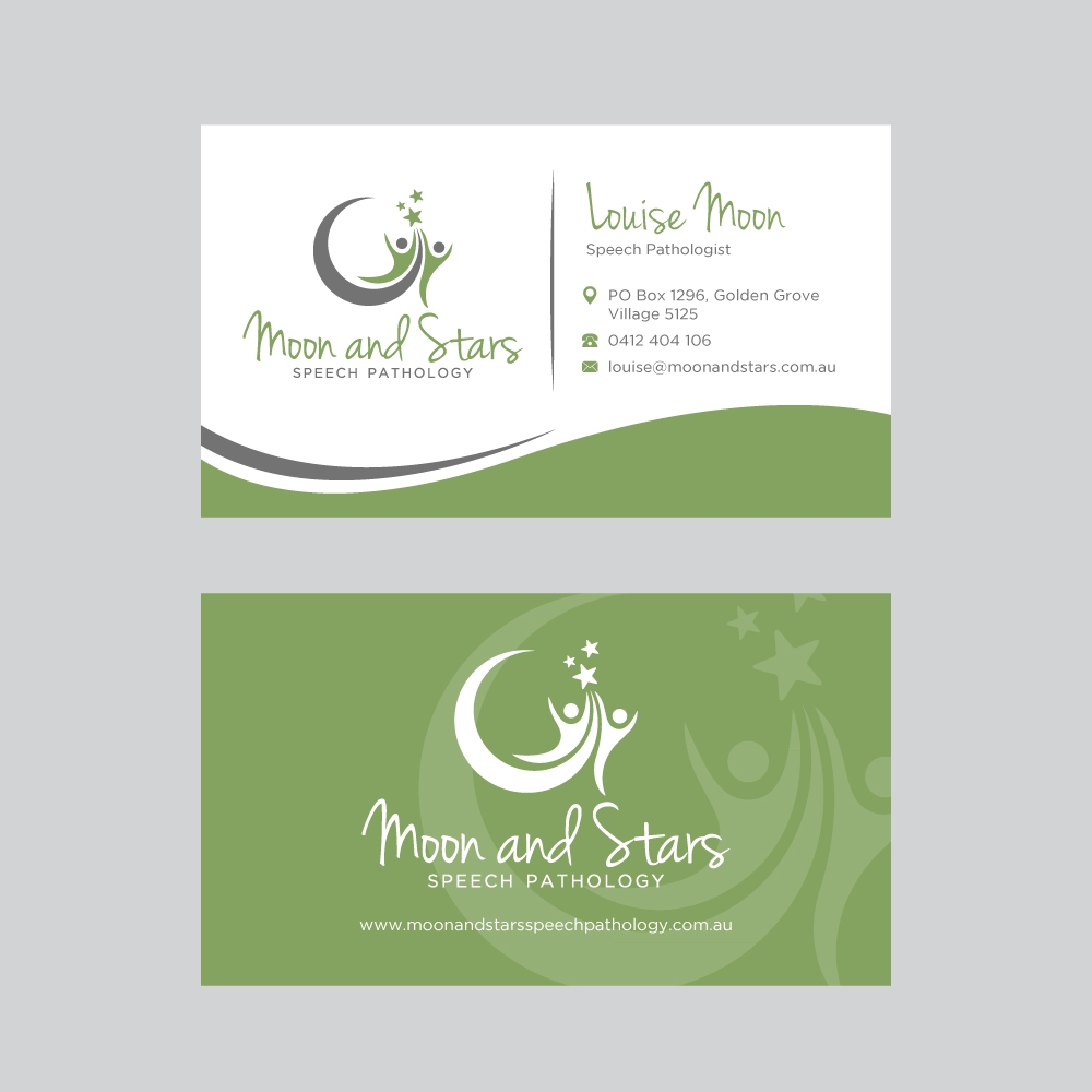 Moon and Stars Speech Pathology logo design by labo
