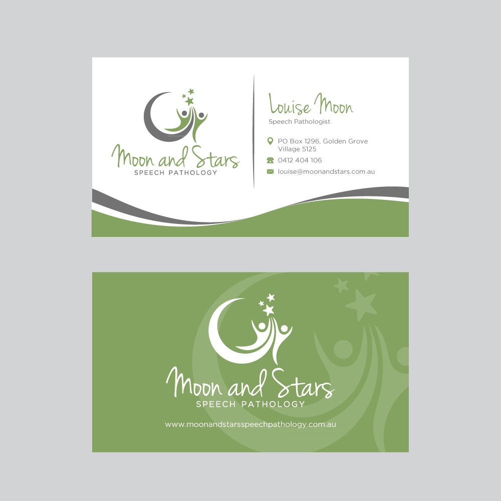 Moon and Stars Speech Pathology logo design by labo