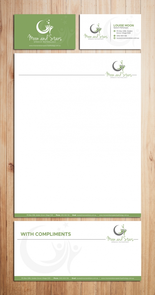 Moon and Stars Speech Pathology logo design by Kindo