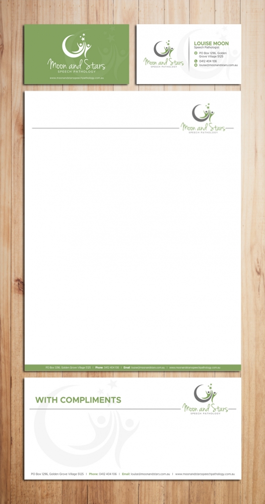 Moon and Stars Speech Pathology logo design by Kindo