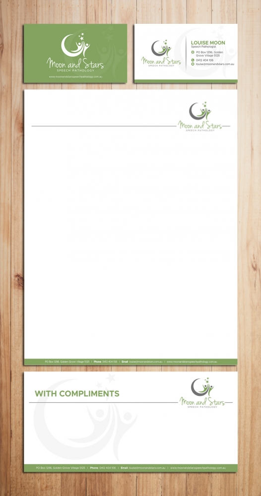 Moon and Stars Speech Pathology logo design by Kindo