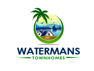Watermans Townhomes logo design by THOR_