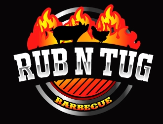 Rub N Tug BBQ logo design by AamirKhan