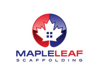 Maple Leaf Scaffolding logo design by AisRafa