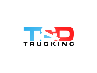 T&D Trucking logo design by logitec
