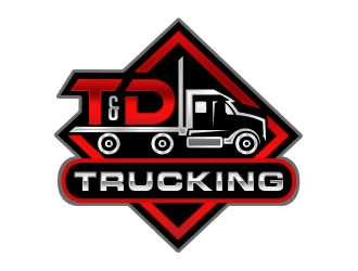T&D Trucking logo design by Benok