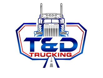 T&D Trucking logo design by 3Dlogos