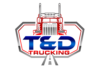 T&D Trucking logo design by 3Dlogos