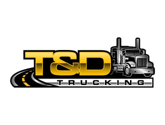 T&D Trucking logo design by daywalker