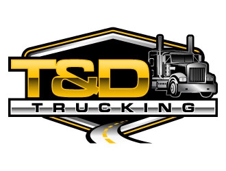 T&D Trucking logo design by daywalker