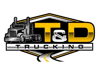 T&D Trucking logo design by daywalker