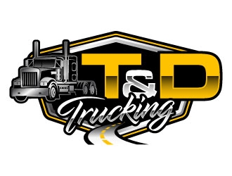 T&D Trucking logo design by daywalker
