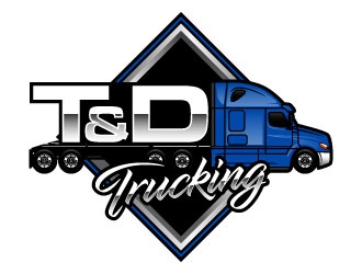 T&D Trucking logo design by daywalker