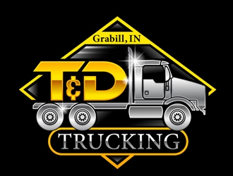 T&D Trucking logo design by DreamLogoDesign