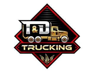 T&D Trucking logo design by DreamLogoDesign