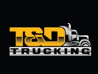 T&D Trucking logo design by KreativeLogos