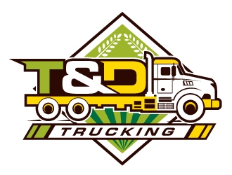 T&D Trucking logo design by Suvendu