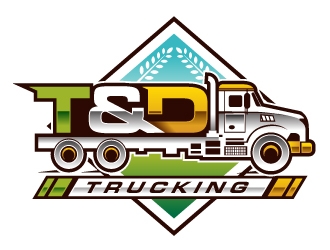 T&D Trucking logo design by Suvendu
