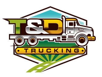 T&D Trucking logo design by Suvendu