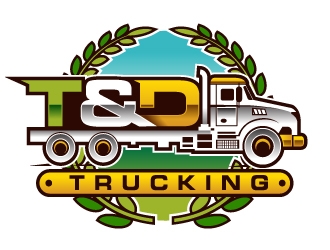 T&D Trucking logo design by Suvendu