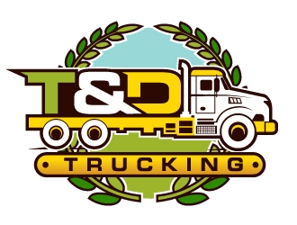 T&D Trucking logo design by Suvendu