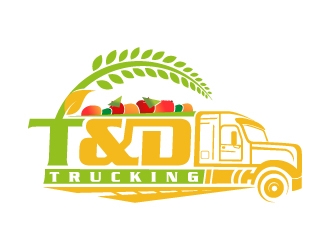 T&D Trucking logo design by Suvendu